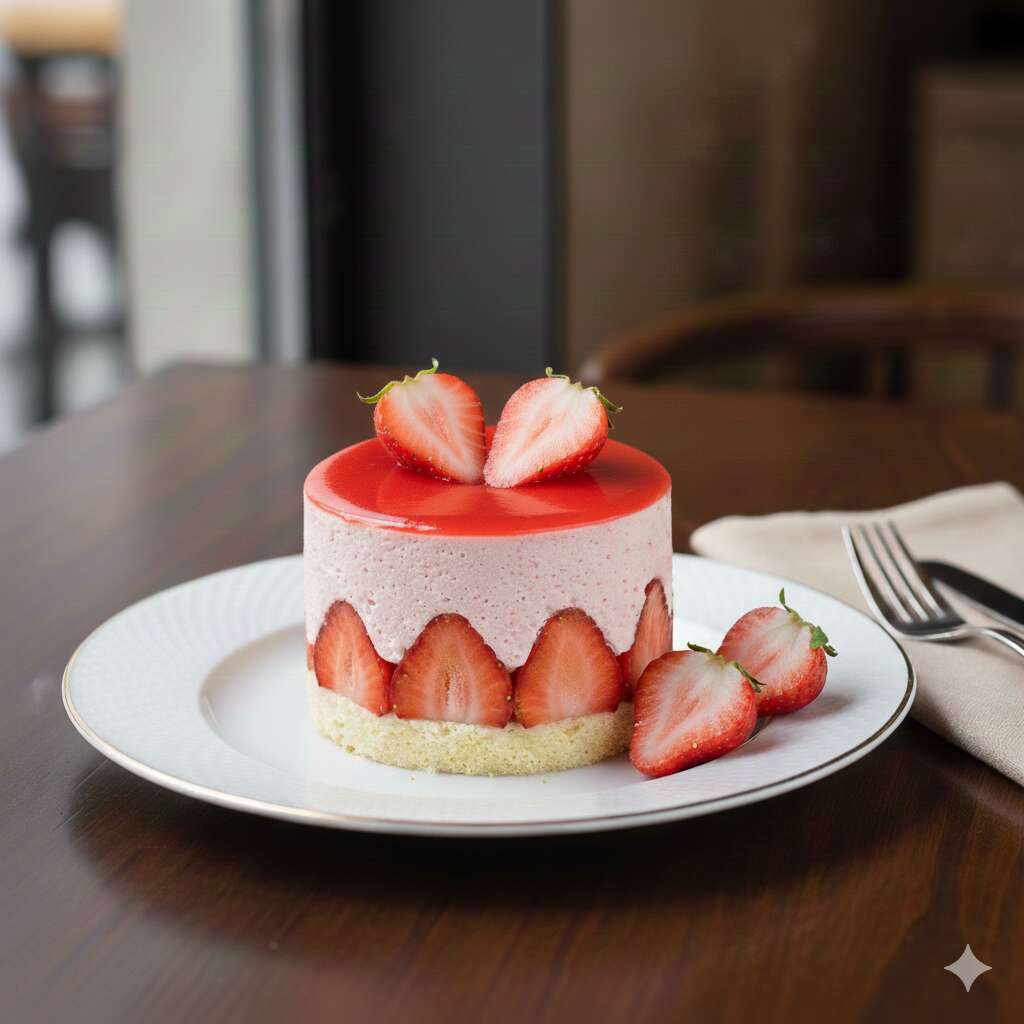 ÇİLEKLİ ADET PASTA BABAROVSKİ