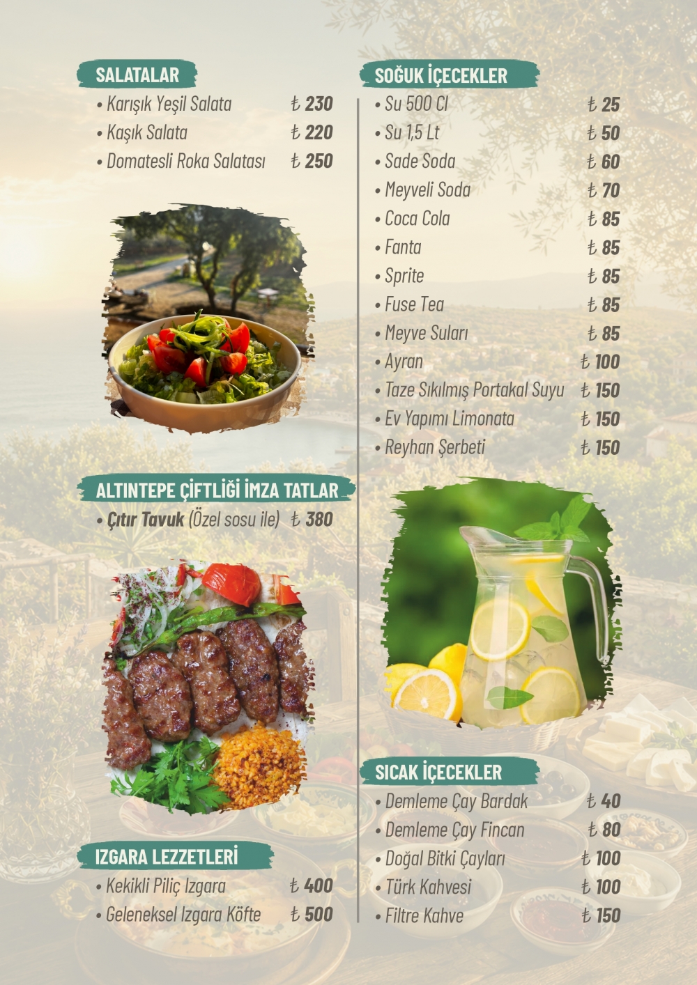 SALATA / IZGARA / İÇECEK